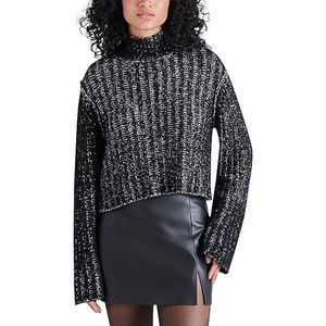 Steve Madden Women's Kirsten Sweater Cozy Knit Pullover Top, Fall Winter Fashion